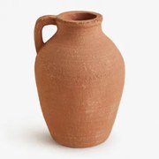 Decoratieve Vaas Met Handvat In Terracotta Agnon Rood Sienna - Sklum