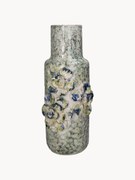 Handgemaakte vaas Blue Flowers, H 39 cm