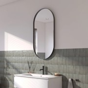 Ben Vita ovale spiegel 50x100 cm Mat Zwart