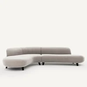 Hoekbank van fluweel, Rosebury design E.Gallina