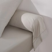 Effen satijnen katoenen bolsterovertrek, 153 draden, Opale
