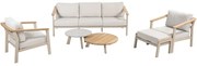 Olivia stoel bank loungeset 6 delig latte aluminium Taste 4SO