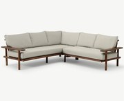 The Outsider Hoek Loungeset - Laruna - Acaciahout - Vintage Bruin /  Wit - The Outsider
