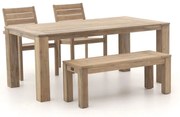 + 15% kassakorting | Diningset ROUGH  | 4 personen teakhout | Tuinset stapelbaar | 4-delig | Kees Smit Tuinmeubelen