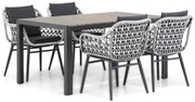 Tuinset 4 personen 155 cm Wicker/Aluminium Zwart Lifestyle Garden Furniture Dolphin/Young