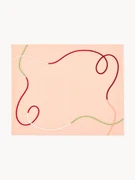 Placemats Sue met abstracte borduurwerk, 2 stuks