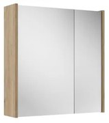 Saniclass Prime Spiegelkast - 60x63x16cm - inclusief zijpanelen - eiken SW1212815/SW812072