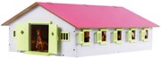 Kids Globe Paardenstal met 9 boxen 1:32 roze 610188