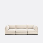 Modulaire 3-zitsbank in gemêleerd polyester, Malo
