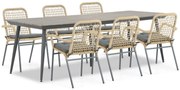 Tuinset 6 personen 240 cm Aluminium/Rope Taupe De Laan Projects