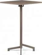 Dely 60x60 Cm Vierkante Bartafel, Opvouwbaar En In 2 Hoogtes Omvormbaar, Gemaakt Van Staal Grijs – Taupe - Sklum