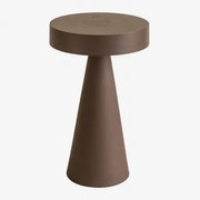 Draadloze Led-tafellamp Voor Buiten Van Ijzer Catinca Bruin – Koffie - Sklum