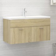 vidaXL Wastafelkast 90x38,5x46 cm spaanplaat sonoma eikenkleurig