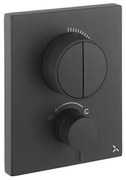 Crosswater Crossbox inbouw douchekraan thermostatisch 2 functies inclusief inbouwdeel zwart mat PROCBPUSH1500LBPM