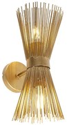 Art Deco wandlamp goud 2-lichts - Broom Landelijk E27 rond Binnenverlichting Lamp