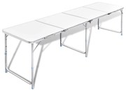 vidaXL Campingtafel inklapbaar en verstelbaar 240x60 cm aluminium