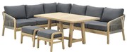 Garden Impressions Alora lounge dining set 5-delig links - mystic grey