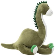 vidaXL Knuffel dinosaurus brontosaurus pluche groen