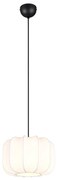 Japandi hanglamp zwart met wit 25cm - MadleineJapandi E27 Scandinavisch rond Binnenverlichting Lamp
