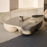 Kave Home Colba Japandi Salontafel Polystone Cement - 100 X 100cm.