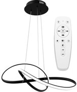 Hangring Plafondlamp Modern LED Remote APP395-CP Zwart
