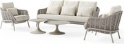 Casto stoel bank loungeset 5 delig rope latte SUNS