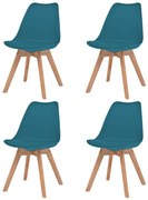 vidaXL Eetkamerstoelen 4 st kunstleer turquoise