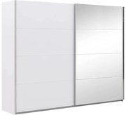 Goossens Basic Kledingkast Miami, 271 cm breed, 210 cm hoog, 1x spiegeldeur re en 1x schuifdeur li