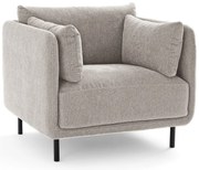 Fauteuil, stof met structuur, Victor