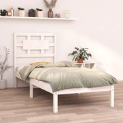 vidaXL Bedframe massief hout wit 75x190 cm 2FT6 Small Single