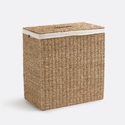 Wasmand met twee compartimenten, van gevlochten zeegras, AZURO