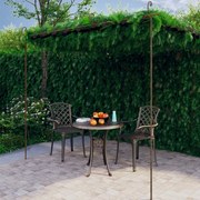 vidaXL Tuinpergola 4x3x2,5 m ijzer antiekbruin