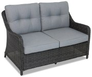 Tweezits rotan tuinbank Toledo antraciet Garden Point