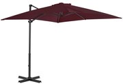 vidaXL Zweefparasol met aluminium paal 250x250 cm bordeauxrood