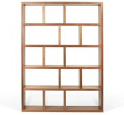 TemaHome Berlin Walnoot Roomdivider Met 15 Vakken - 150x34x198cm.