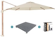 Platinum Challenger Premium T2 3.5 Rond - Champagne Teak met voet en hoes