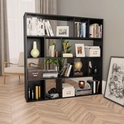 vidaXL Kamerscherm/boekenkast 110x24x110 cm bewerkt hout zwart