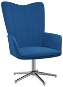 vidaXL Relaxstoel fluweel blauw