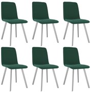 vidaXL Eetkamerstoelen 6 st fluweel groen