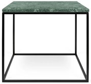 TemaHome Gleam Marble Bijzettafel Van Groen Marmer - Zwart Onderstel - 50 X 50cm.