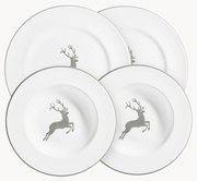 Handgemaakte serviesset Grey Deer, 2 personen, 4-delig