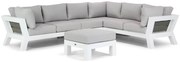Loungeset tuin 6 personen Aluminium Wit  Santika Furniture Santika Yovita