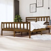 vidaXL Bedframe massief hout honingbruin 180x200 cm 6FT Super King