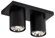 Moderne plafondSpot / Opbouwspot / Plafondspot zwart 2-lichts - Tubo Modern GU10 Binnenverlichting Lamp