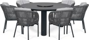 Tuinset 6 personen 150 cm Rope Grijs Lifestyle Garden Furniture Monaco/Arancia