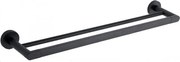 Mexen Tiber dubbele handdoekhouder, zwart - 7050525-70