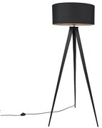 Moderne vloerlamp zwart met zwarte kap - Ilse Modern E27 Binnenverlichting Lamp