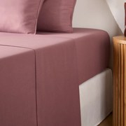 Effen plat laken in gewassen katoen, Scenario