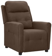 vidaXL Fauteuil verstelbaar stof bruin