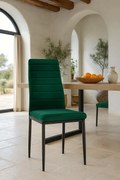 Set 4 Lauter Fluwelen Stoelen